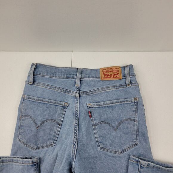 Levi's 724 high rise straight jeans blue denim 26 womens 3570 - Picture 4 of 12